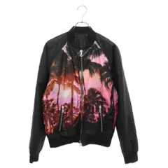 BALMAIN (バルマン) Palm Tree Bomber Jacket パームツリージャケット ボンバージャケット ブラック RH18273I005のサムネイル