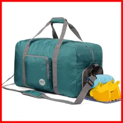 【特売】WANDF 折りたたみバッグ ボストンバッグ スポーツバッグ 40L 60L 80L 100L 120L 大容量 スーツケース固定 防水ナイロン 斜め掛け (60リットル シーグリーン 60リットル)のサムネイル
