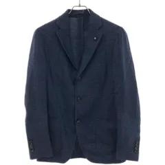 LARDINI JK.506 テーラードジャケット ダークブルー 麻100%