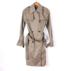 アイシービー トレンチコート ストレッチ ロング丈 無地 アウター 日本製 レディース 11サイズ カーキ iCB 【中古】