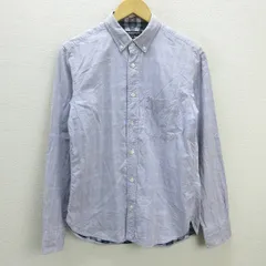 G■ユナイテッドアローズ/UNITED ARROWS  長袖BDシャツ/コットン【M】青系/men's/147【中古】■
