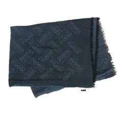 ARMANI COLLEZIONI アルマーニコレッツォーニ ロゴ 総柄 ストール ブルー系【中古】のサムネイル