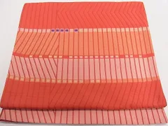 平和屋着物■本場筑前博多織　両面六通柄　京袋帯　幾何学　献上　逸品　DAAA5194yyy