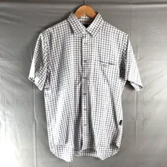  ザノースフェイス THE NORTH FACE シャツ 半袖 チェック 胸ポケット 替えボタン付き 白系 Mサイズ 2025082900022
