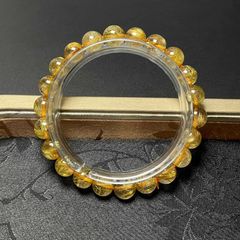 太陽花タイチンルチルブレスレット 上級EU製☆ROBEAN・太陽花タイチンルチルバングル☆黄金針水晶
