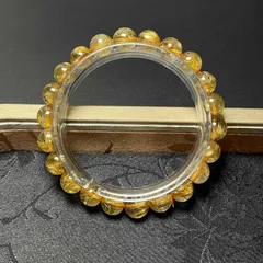 絶賛 EU製 ★極!極満針ルチルクォーツ★ブレスレット パワーストーン 天然石 綺麗 金運 お守り プレゼント1 8.8-9.4mm ZB8838