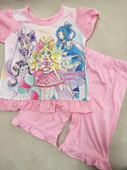 [バンダイ]キミとアイドルプリキュア　勇気がでる！光るパジャマ ルームウェア Ａ柄ピンク【光る勇気リング付き】2781517