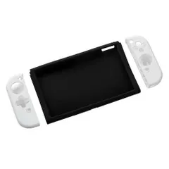 【新品・4営業日で発送】SWユウキELシリコンカバーブンリ ニンテンドースイッチ有機ELモデル用シリコンカバー分離式ホワイト