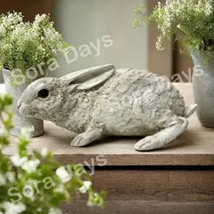 ガーデンオブジェ 置物 うさぎ ヴィンテージ風 リアル 可愛い おしゃれ かわいい インテリア 北欧 庭 屋外 ガーデニング 室内 玄関 リビング ナチュラル 動物 23×10cm