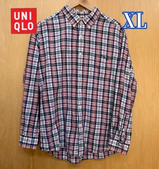 UNIQLO ユニクロ  薄手 リネンブレンドチェックシャツ 長袖  XL