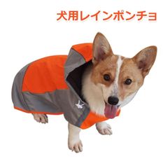 犬用レインポンチョ 犬レインコート バイカラー リード穴あり 撥水加工 ペット服 フード付き レインコート ネコポス送料無料 翌日配達対応