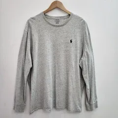 カナダ ポロ Ralph Lauren(ラルフローレン) クラシック フィット グレー ロングスリーブTシャツ ( XL ）