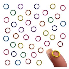 二重丸カン 8ｍｍ 丸カン カラフル ミックス 200個 丸環 マルカン 基礎パーツ 接続金具 金具 アクセサリー ハンドメイド パーツ BD4159