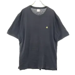 Brooks Brothers ブルックスブラザーズ ワンポイント刺繍 半袖 Tシャツ L グレー メンズ 古着