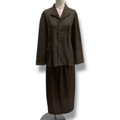 tricot COMME des GARCONS 토리코 컴데 갤슨 90s 아카이브 헤링본 트위드 전사 프린트 셋업 블라우스 스커트 AD1992 멀티 컬러 레이디스 가을 고고 헌옷 센트럴 파크점 No.홈 966Y