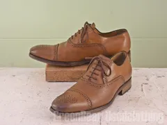 B883 メンズ REISS ビジネスシューズ ストレートチップ 茶 42 26cm