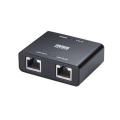 スイッチングハブ（USB Type-C給電・3ポート）サンワサプライ LAN-GIGAC302BK 1系統のLANケーブルを2分配して接続できる 超小型 3ポート