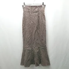 ◇ ⊂ COCODEAL ココディール ハーフジップ ロング デニム スカート サイズ ブラウン系 レディース E  【1506190001265】