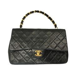 CHANEL シャネル マトラッセ25 ハンドバッグ レディース チェーン ゴールド金具 ヴィンテージ 80年代 ブラック 中古 T1