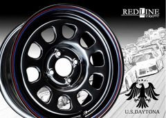 U.S.Daytona　15x7.0J　前後異OFF+40/+30 PCD100　走り屋/ヘラフラ/シャコタン推薦!! カスタム/チューニングサイズ　ホイール4本セット