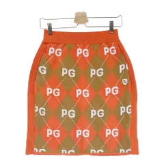 サイズ：1 PEARLY GATES パーリーゲイツ ; ニットスカート PG アーガイル 総柄 オレンジ系 [240101426799] ゴルフウェア レディース ストスト