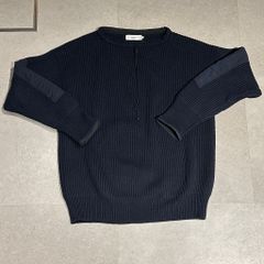 Graphpaper グラフペーパー 17AW Boat Neck Commando knit ニット GM173-8003 ネイビー size:2【表参道A07】