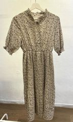【OLIVE des OLIVE】花柄半袖ワンピース　レトロボタン