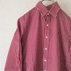 【RALPHLAUREN SPORT】ラルフローレンスポーツ 赤×白ストライプシャツ サイズ8 used レディース古着
