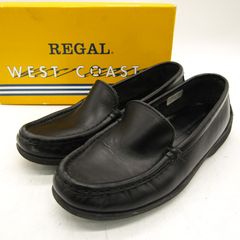 リーガル ローファー スリッポン 本革 レザー ブランド シューズ 靴 黒 レディース 24サイズ ブラック REGAL 【中古】