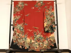 mamo　振袖 京紅型染め【宮崎良次】宮崎紅型 正絹 鴛鴦に花蝶 黄色 袷 2025年最新】宮崎良次紅型振り袖の人気アイテム - メルカリ