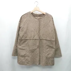 ◇ ⊇ THE SHOP TK ザ ショップ ティーケー 長袖 ノーカラージャケット サイズM ブラウン レディース E  【1411280033159】のサムネイル