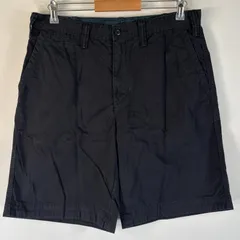 古着 ポロ・ラルフローレン POLO RALPH LAUREN ショートパンツ 半ズボン ワンポイント タロンジップ 短パン ロゴグリーン w33  ブラック メンズ