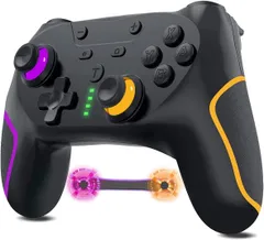 Switch コントローラー スイッチ プロコン マクロ機能 自動連射機能 3階段TURBO速度 4階段HD振動機能調整可能 無線 Bluetooth接続 6軸ジャイロセンサー  遅延なし Switch/有機ELモデル/LITEに対応 日本語取扱説明書