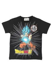 ドラゴンボール超　スーパーサイヤ人ブルー悟空 キッズTシャツ　ブラック　DRAGONBALL
