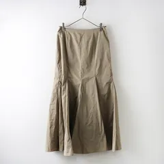 ノーブル スピックアンドスパン Noble シャンブレータフタマーメイドスカート 36 ベージュ/ロング フレアシルエット【2400014555639】