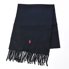 新品 ポロ ラルフローレン マフラー メンズ レディース ブラック 男女兼用 PC0476 001 POLO RALPH LAUREN クリスマス プレゼント