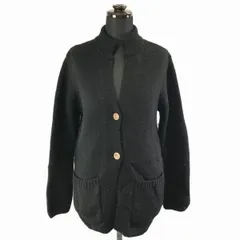 ジャーナルスタンダード　レディースF　厚手ウール/ニットカーディガン　黒　管NO. 7-47※家C