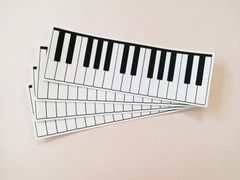 ≪鍵盤≫ シール 【2オクターブ プラス 大】4枚セット