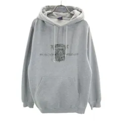 STUSSY ステューシー 90s オールド 紺タグ 長袖 スウェットパーカー S グレー メンズ 古着