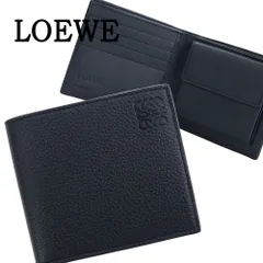 ロエベ 財布 二つ折り LOEWE BIFOLD COIN WALLET C660501X03 1100 / 0011078250 バイフォールド コイン ウォレット ソフトグレインカーフ ブラック 小銭入れ付き