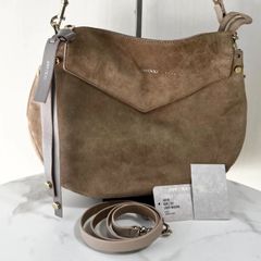 ジミーチュウ jimmy choo 2way ショルダー ARTIE ショルダー ハンドバッグ 編込み スウェード