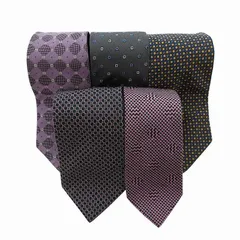 フェンディ FENDI ETRO DURBAN ブランドネクタイ 5本セット まとめて ビジネス 絹 シルク 総柄 マルチカラー /FF IBO66