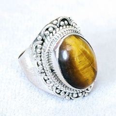 ☆NEW☆トルコ製 天然石リング（タイガーアイ）Silver925