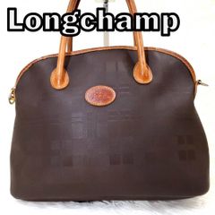 ロンシャン　LONGCHAMP　トートバッグ　ホースロゴ　PVC　ブラウン系