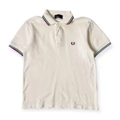 FRED PERRY フレッドペリー ワンポイント 鹿の子 半袖 ポロシャツ S/ホワイト系 メンズ
