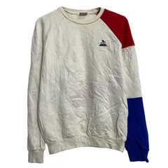 le coq sportif ロゴスウェット トレーナー XS ホワイト ルコックスポルティフ プルオーバー 裏起毛 古着卸 アメリカ仕入 a612-6679のサムネイル