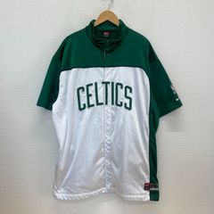 NIKE ナイキ Boston CELTICS NBA warm up shirt full button ゲームシャツ 半袖シャツ XXL 10127787