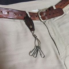 美品 RRL レザー 3連 キーフォブ リング ホルダー ラルフ leather