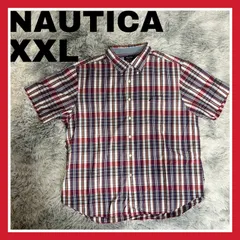 NAUTICA チェックシャツ　メンズ　チェック　XXL 2XL ビッグシルエット　ロゴ　刺繍　アメカジ