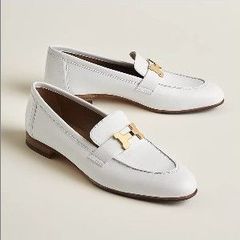 新品未使用】エルメス ホワイトレザー モカシン（パリ）サイズ38.5 